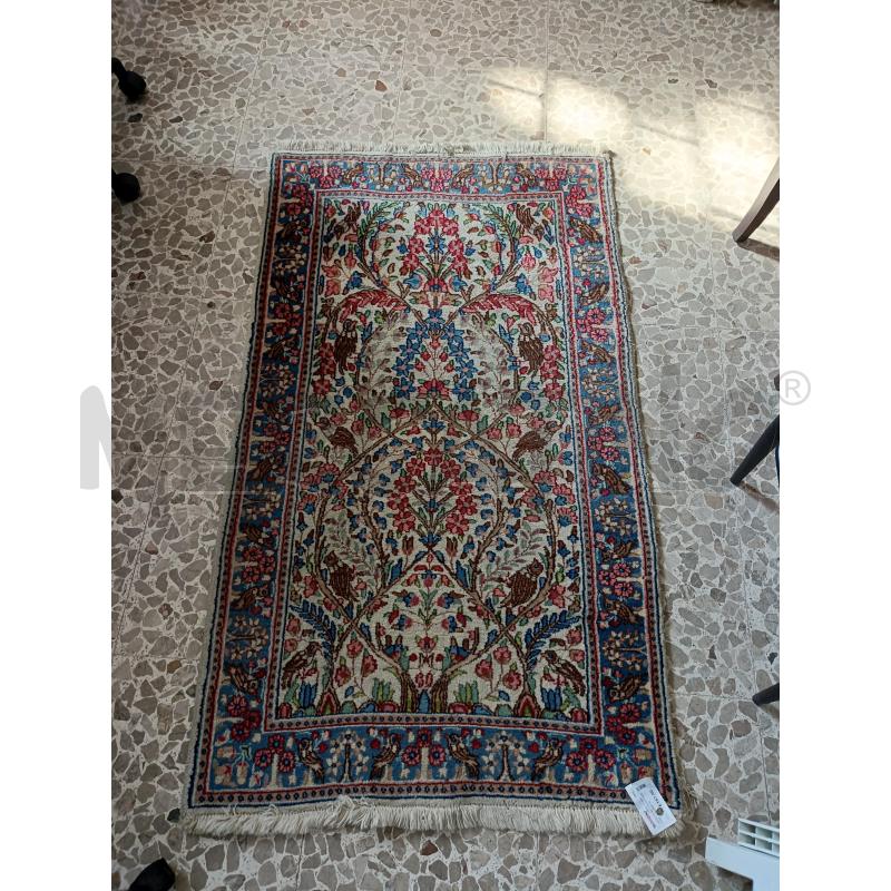 TAPPETO RETTANGOLARE FIORI AZZURRO KIRMAN | Mercatino dell'Usato San  benedetto del tronto 1