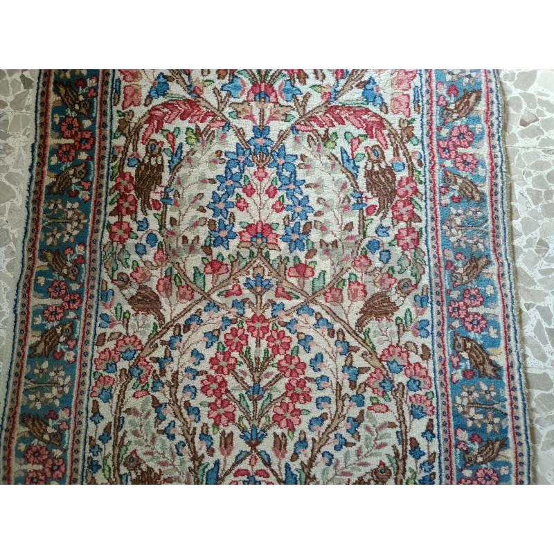 TAPPETO RETTANGOLARE FIORI AZZURRO KIRMAN | Mercatino dell'Usato San  benedetto del tronto 3
