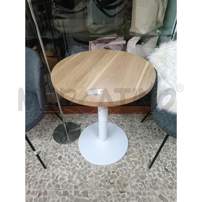 TAVOLINO ROTONDO PIEDE BIANCO PIANO LEGNO | Mercatino dell'Usato San  benedetto del tronto 1