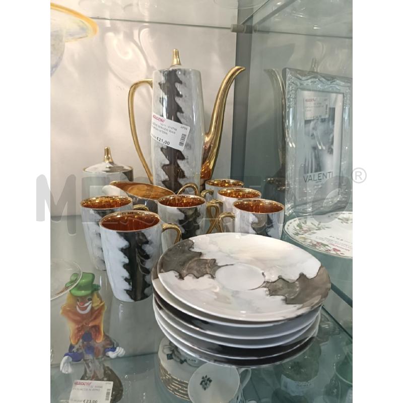 TAZZINE SERVIZIO BIANCO GRIGIO INTERNO DORATO | Mercatino dell'Usato San  benedetto del tronto 1