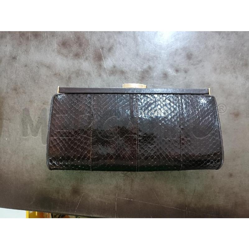 TRACOLLA DONNA PELLE RETTILE MARRONE HARDWARE DORATO | Mercatino dell'Usato San  benedetto del tronto 1