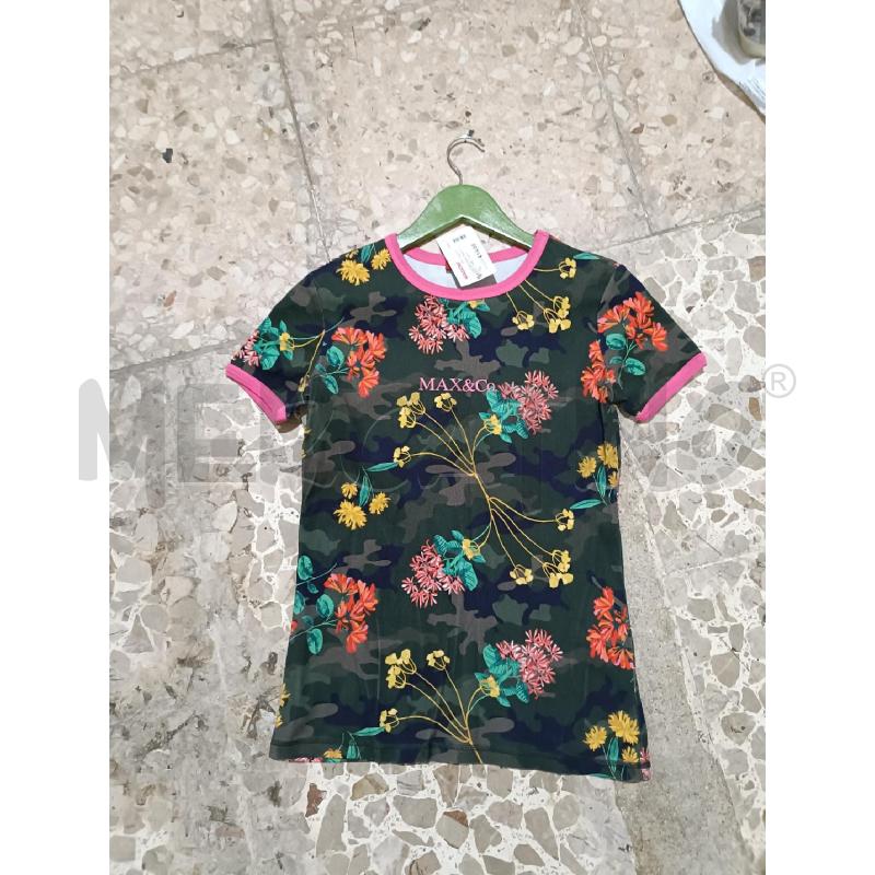 T SHIRT DONNA MAX E CO MILITARE CON FIORI | Mercatino dell'Usato San  benedetto del tronto 1