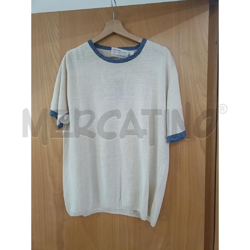 T SHIRT UOMO BIANCA BORDI BLU GRP | Mercatino dell'Usato San  benedetto del tronto 1