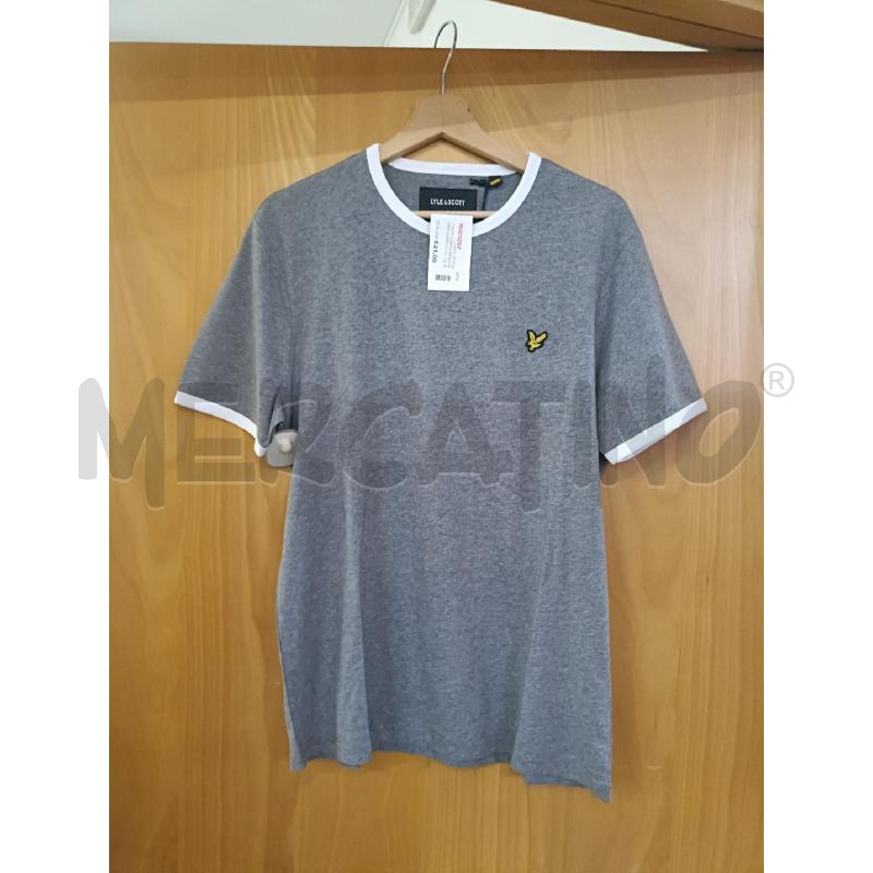 T SHIRT UOMO GRIGIA BORDI BIANCHI LYLE E SCOTT | Mercatino dell'Usato San  benedetto del tronto 1