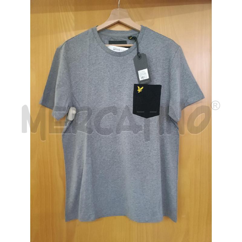 T SHIRT UOMO GRIGIA CON TASCHINO NERO LYLE E SCOTT | Mercatino dell'Usato San  benedetto del tronto 1