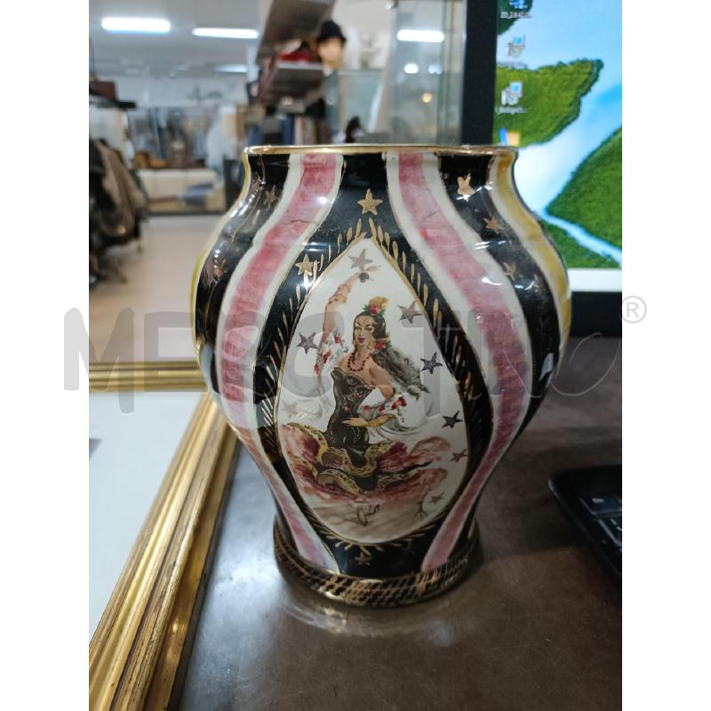 VASO BEQUET QUAREGNON RIGHE ROSA GIALLO NERO BALLERINA FLAMENCO | Mercatino dell'Usato San  benedetto del tronto 1