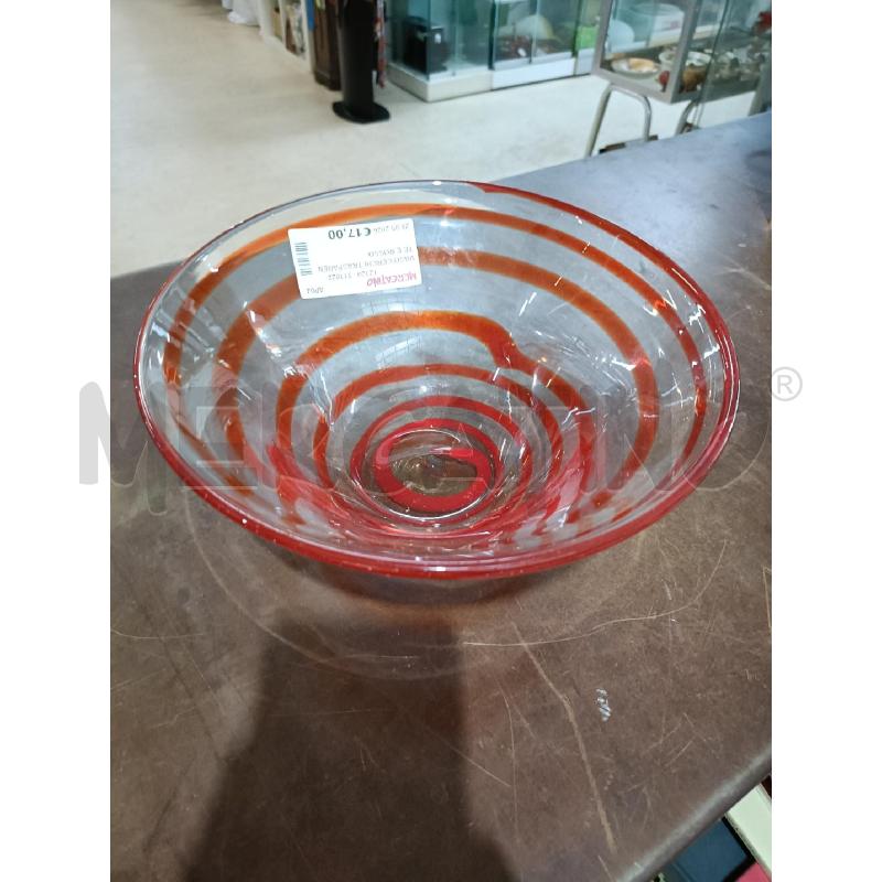 VASO CERCHI TRASPARENTE E ROSSO | Mercatino dell'Usato San  benedetto del tronto 1