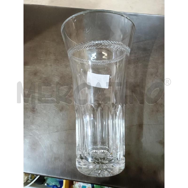 VASO IN CRISTALLO SVASATO CON FOGLIE  | Mercatino dell'Usato San  benedetto del tronto 1