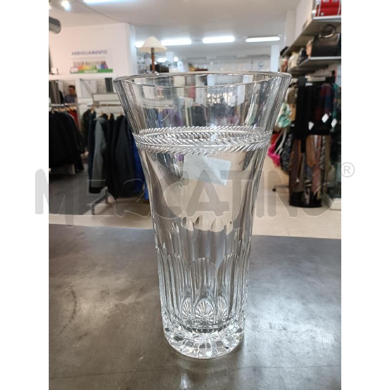 VASO IN CRISTALLO SVASATO CON FOGLIE  | Mercatino dell'Usato San  benedetto del tronto 2