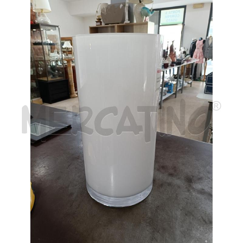VASO VETRO CILINDRICO BIANCO | Mercatino dell'Usato San  benedetto del tronto 1