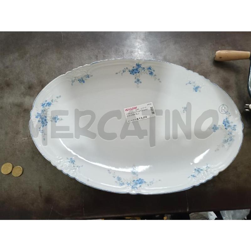 VASSOIO CERAMICA BIANCCA FIORI BLU  | Mercatino dell'Usato San  benedetto del tronto 1