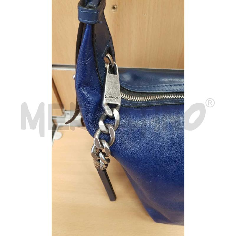 BORSA DONNA BLU PELLE ZADIG  | Mercatino dell'Usato L'aquila - loc. vetoio 1