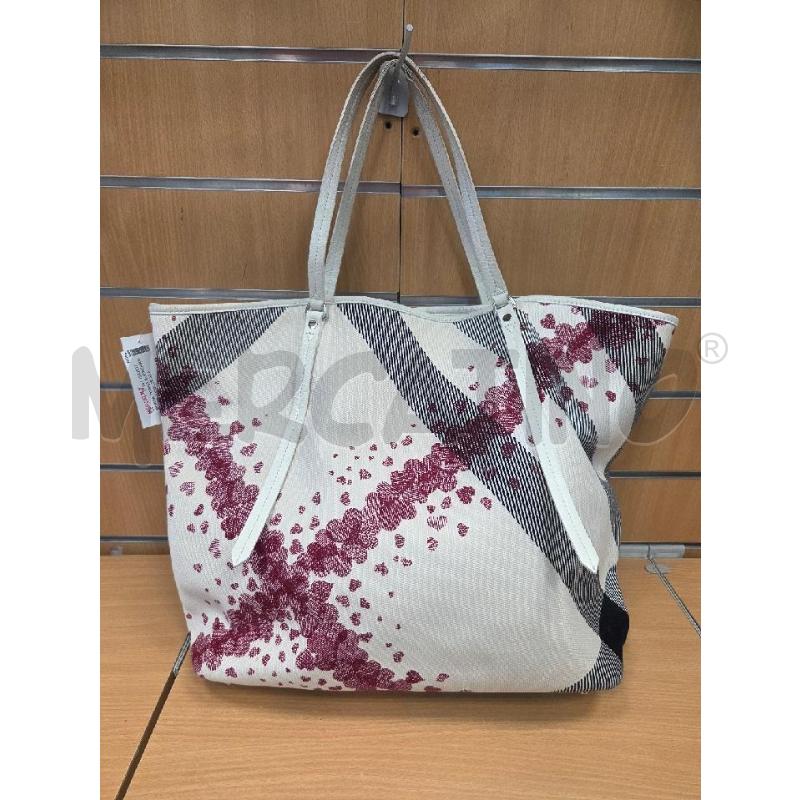 BORSA DONNA BURBERRU IN TELA COLORATA E PANNA | Mercatino dell'Usato L'aquila - loc. vetoio 1