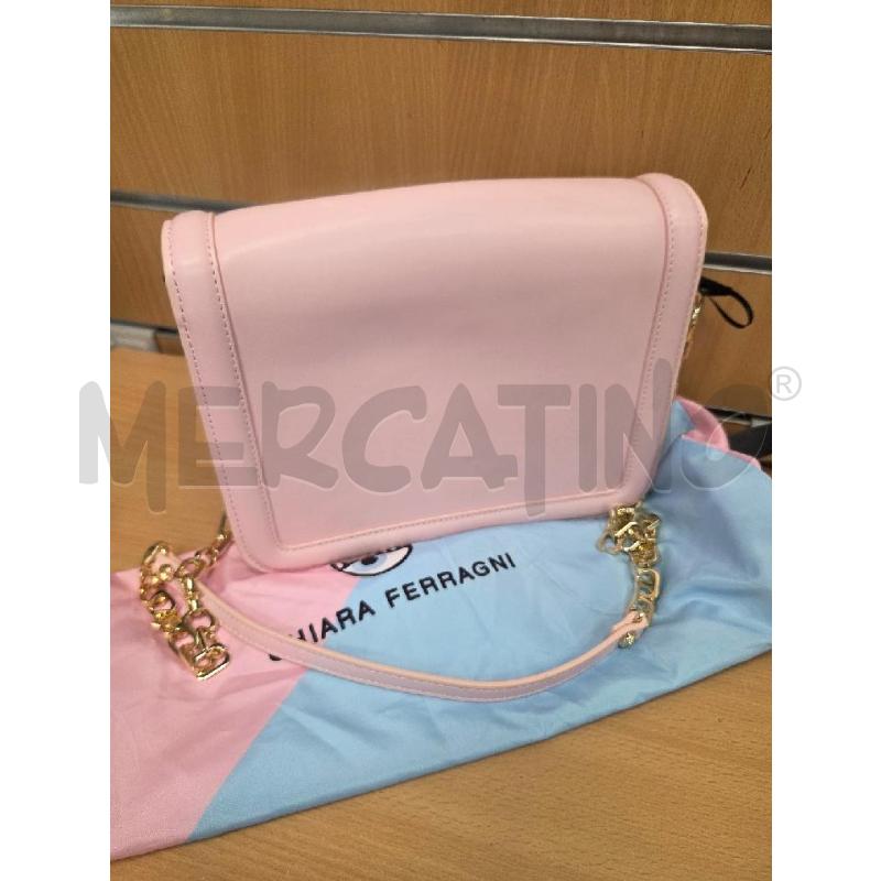 BORSA DONNA FERRAGNI ROSA CON LOGO  | Mercatino dell'Usato L'aquila - loc. vetoio 3
