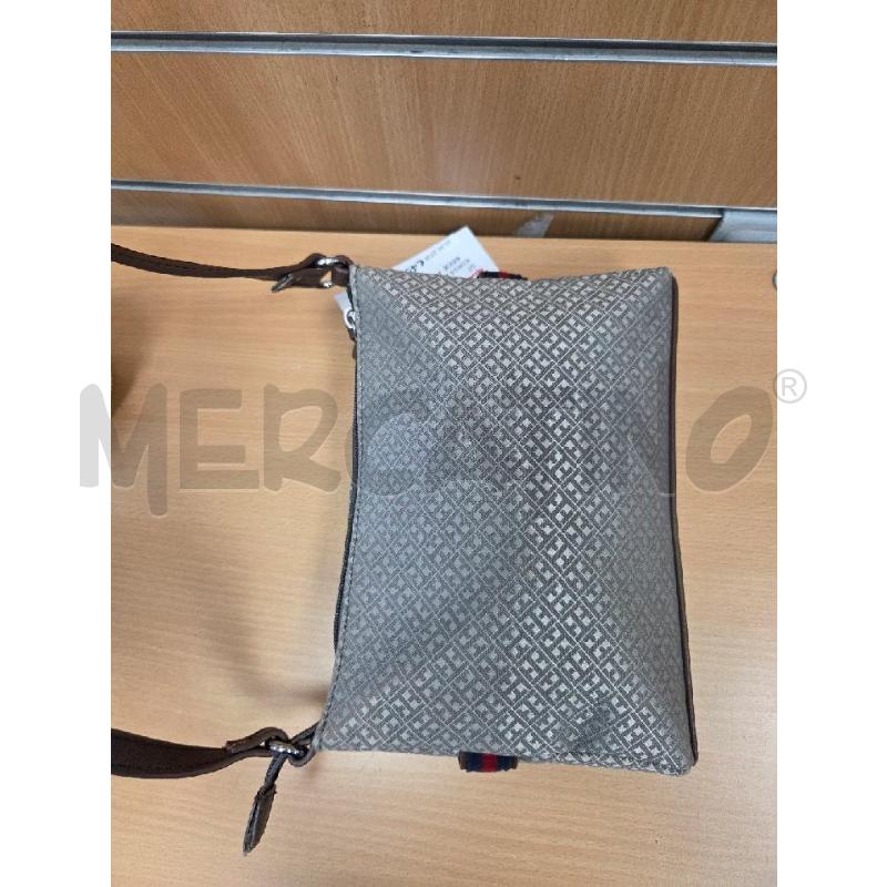 BORSA DONNA HILFIGHER   BEIGE  PICCINA  TELATA LOGHI  | Mercatino dell'Usato L'aquila - loc. vetoio 2
