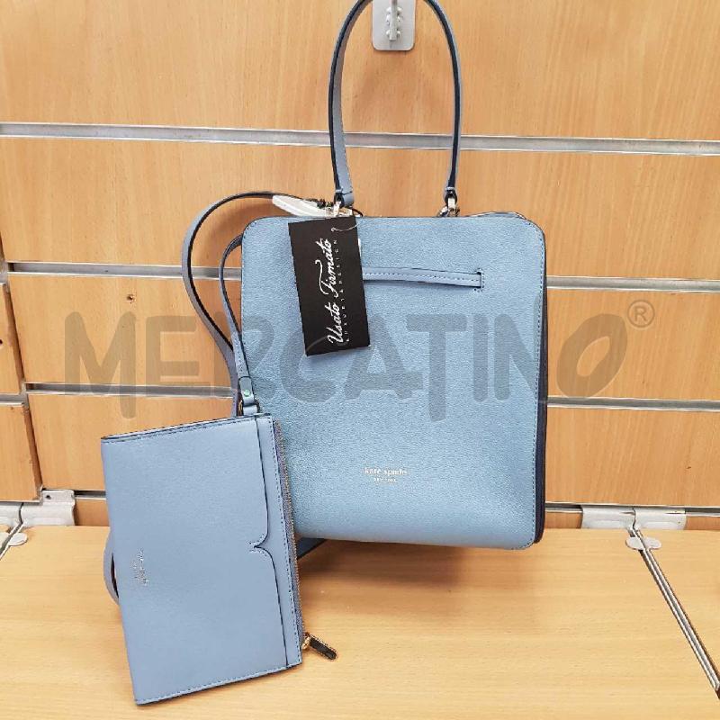 BORSA DONNA KATE SPECE AZZURRA MANICO PELLE | Mercatino dell'Usato L'aquila - loc. vetoio 1