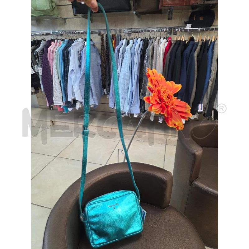 BORSA DONNA PATRIZIA PEPE AZZURRO CANGIANTE  | Mercatino dell'Usato L'aquila - loc. vetoio 1