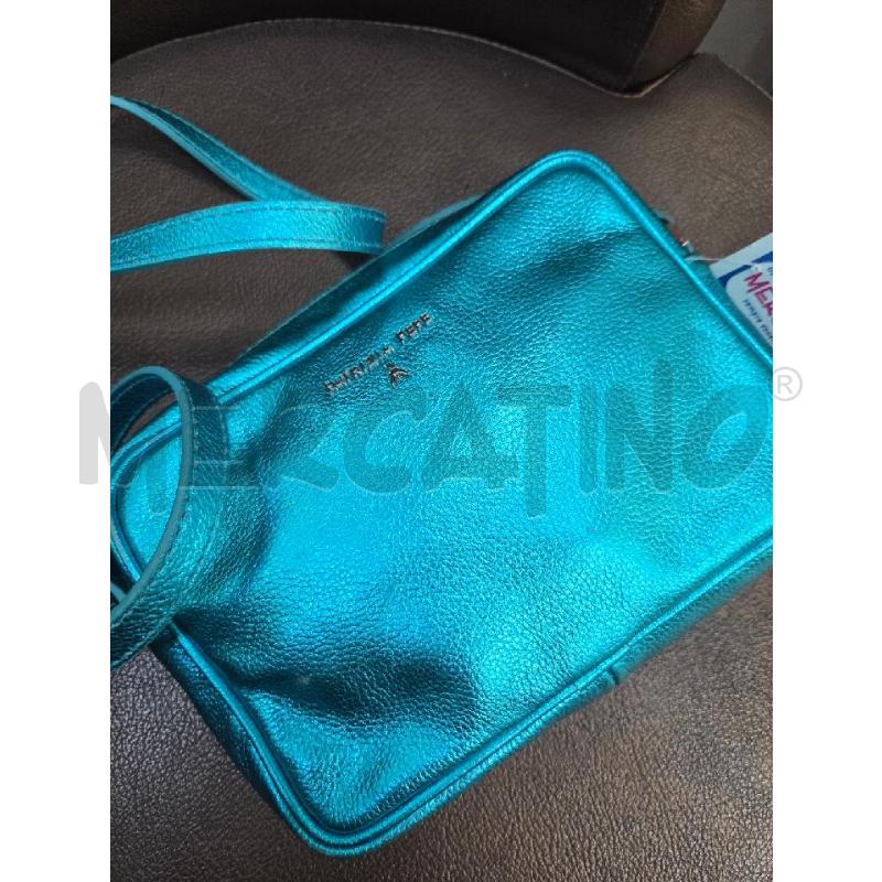 BORSA DONNA PATRIZIA PEPE AZZURRO CANGIANTE  | Mercatino dell'Usato L'aquila - loc. vetoio 2