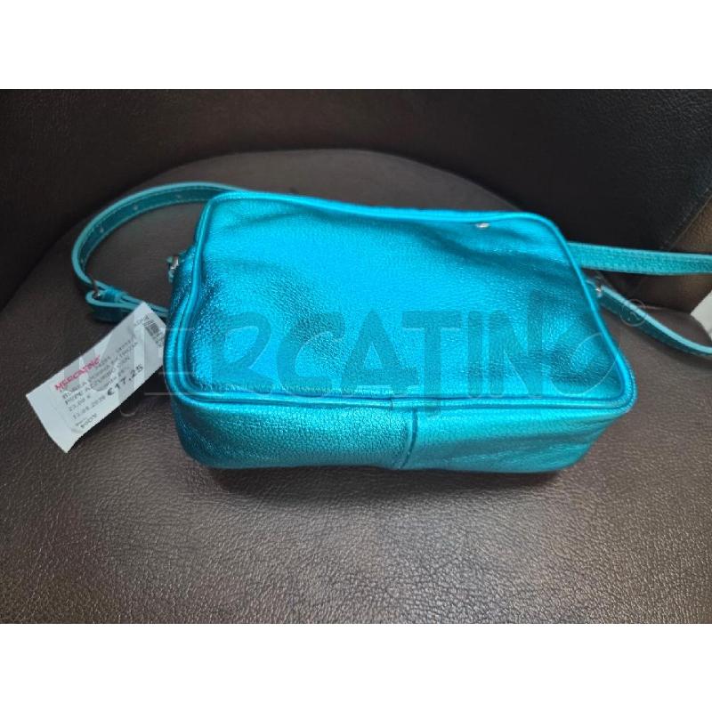 BORSA DONNA PATRIZIA PEPE AZZURRO CANGIANTE  | Mercatino dell'Usato L'aquila - loc. vetoio 3