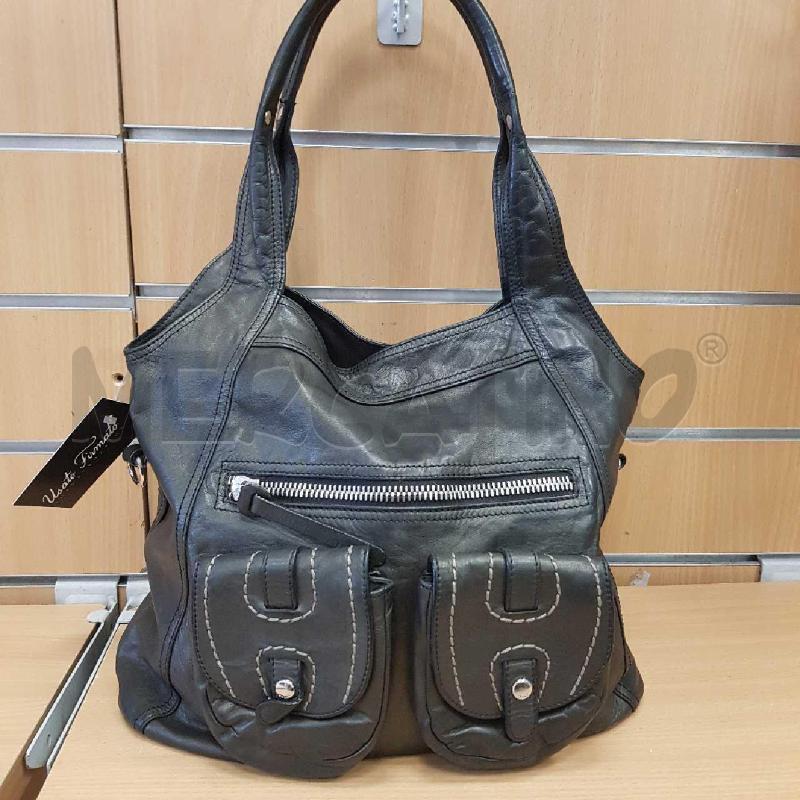 BORSA DONNA PELLE HOGAN CON TASCHE CUCITURE BIANCHE  | Mercatino dell'Usato L'aquila - loc. vetoio 1