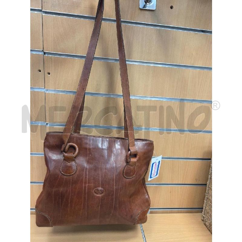 BORSA DONNA PELLE MARORNE MANICI LUNGHI PIELLE | Mercatino dell'Usato L'aquila - loc. vetoio 1