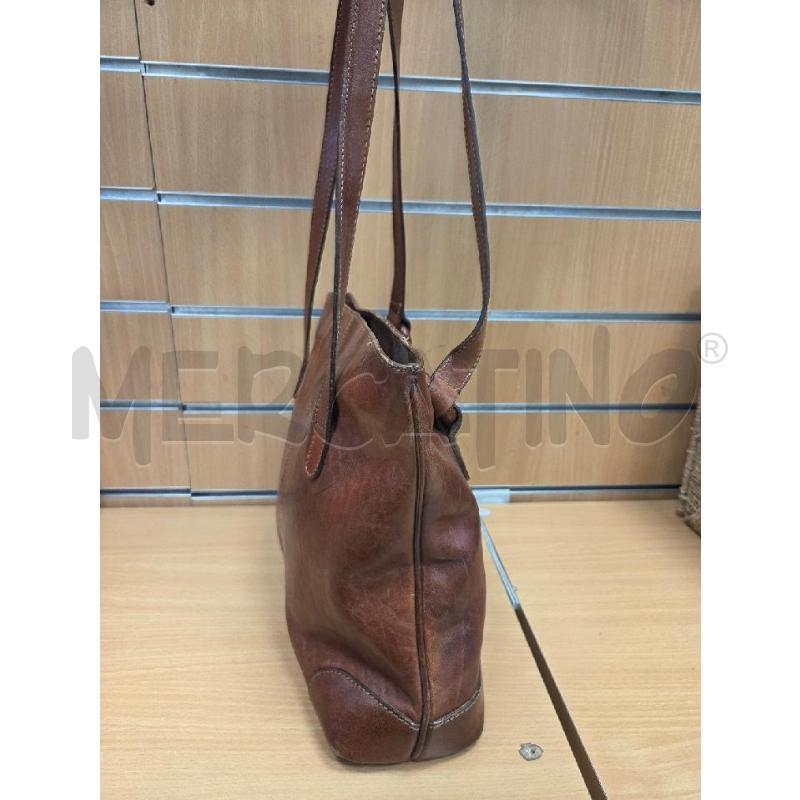 BORSA DONNA PELLE MARORNE MANICI LUNGHI PIELLE | Mercatino dell'Usato L'aquila - loc. vetoio 2