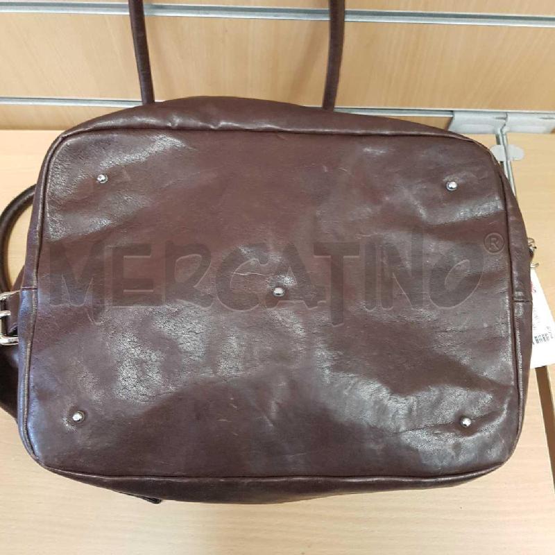 BORSA DONNA PELLE NANNINI CON FIBBIE LATERALI E MANICI  | Mercatino dell'Usato L'aquila - loc. vetoio 3