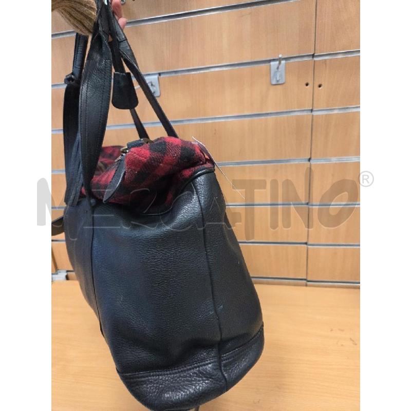 BORSA DONNA PELLE TRUSSARDI PELLE E SCCHI ROSSI ENERI | Mercatino dell'Usato L'aquila - loc. vetoio 2