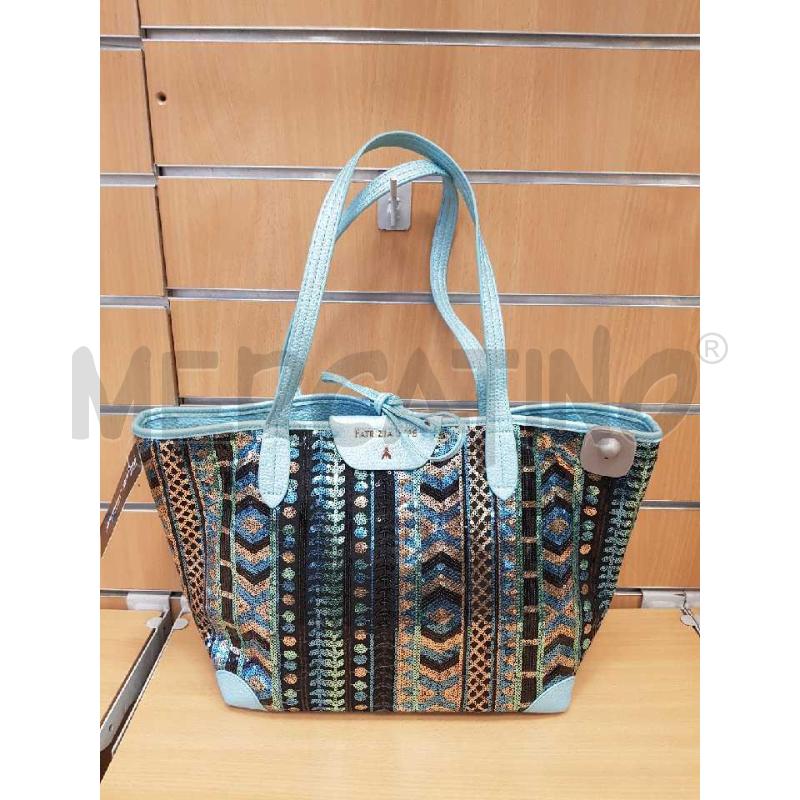 BORSA DONNA PEPE TURCHESE PAIETTE | Mercatino dell'Usato L'aquila - loc. vetoio 1
