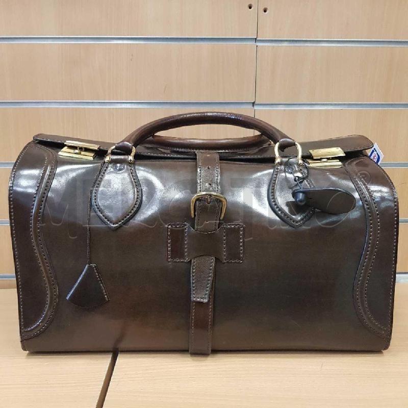 BORSA PELLE MARRONE BAULETTO  | Mercatino dell'Usato L'aquila - loc. vetoio 1
