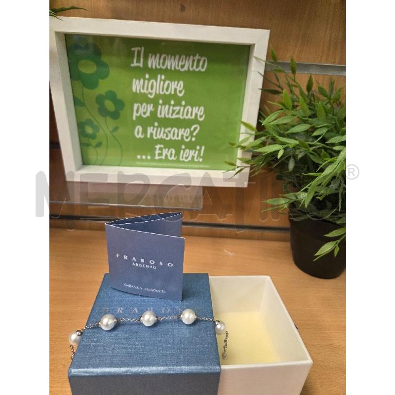 BRACCIALE ARG E PERLE FRABOSO | Mercatino dell'Usato L'aquila - loc. vetoio 1