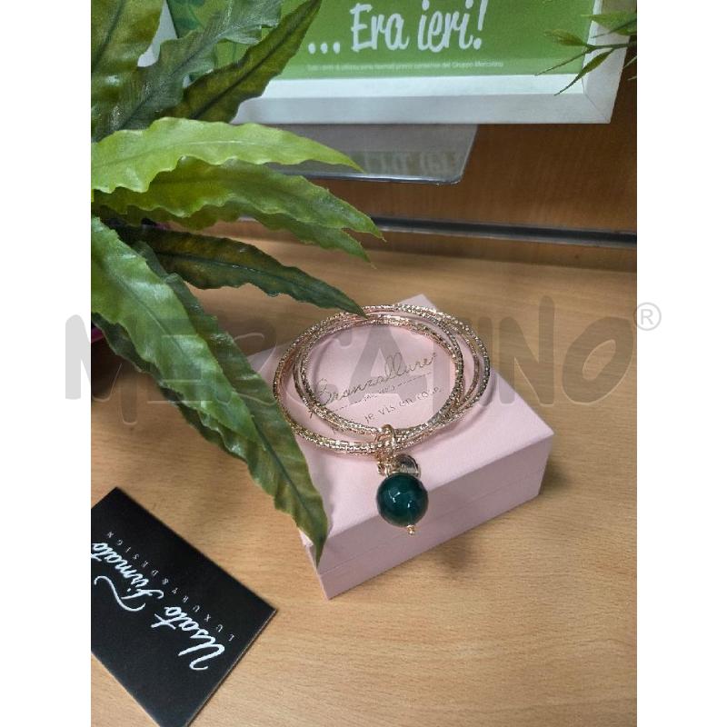 BRACCIALE BRONZALLUR ROSE' CERCHI  E PIETRAVERDE   | Mercatino dell'Usato L'aquila - loc. vetoio 1