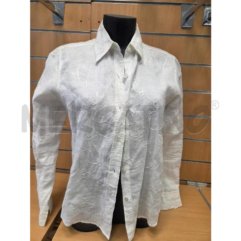 CAMICIA DONNA DEG LINO BIANCO E RICAMI  | Mercatino dell'Usato L'aquila - loc. vetoio 1