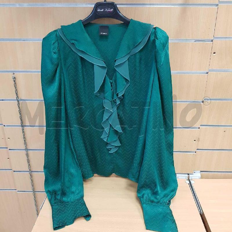 CAMICIA DONNA PINKO VERDE SETA10% | Mercatino dell'Usato L'aquila - loc. vetoio 1
