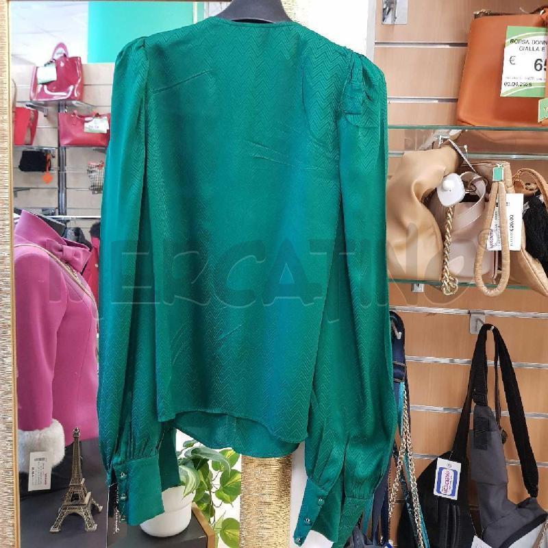 CAMICIA DONNA PINKO VERDE SETA10% | Mercatino dell'Usato L'aquila - loc. vetoio 3