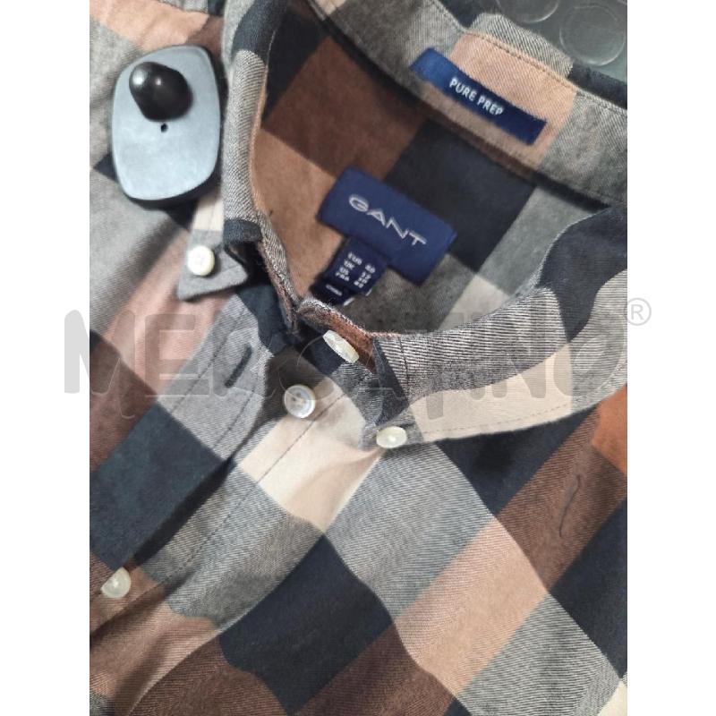 CAMICIA UOMO GANT SCACCHI MARRONI  | Mercatino dell'Usato L'aquila - loc. vetoio 4
