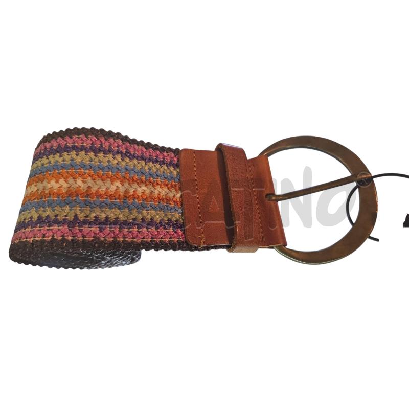 CINTURA DONNA HILFIGER RAFIA COLORATA E CUOIO | Mercatino dell'Usato L'aquila - loc. vetoio 1