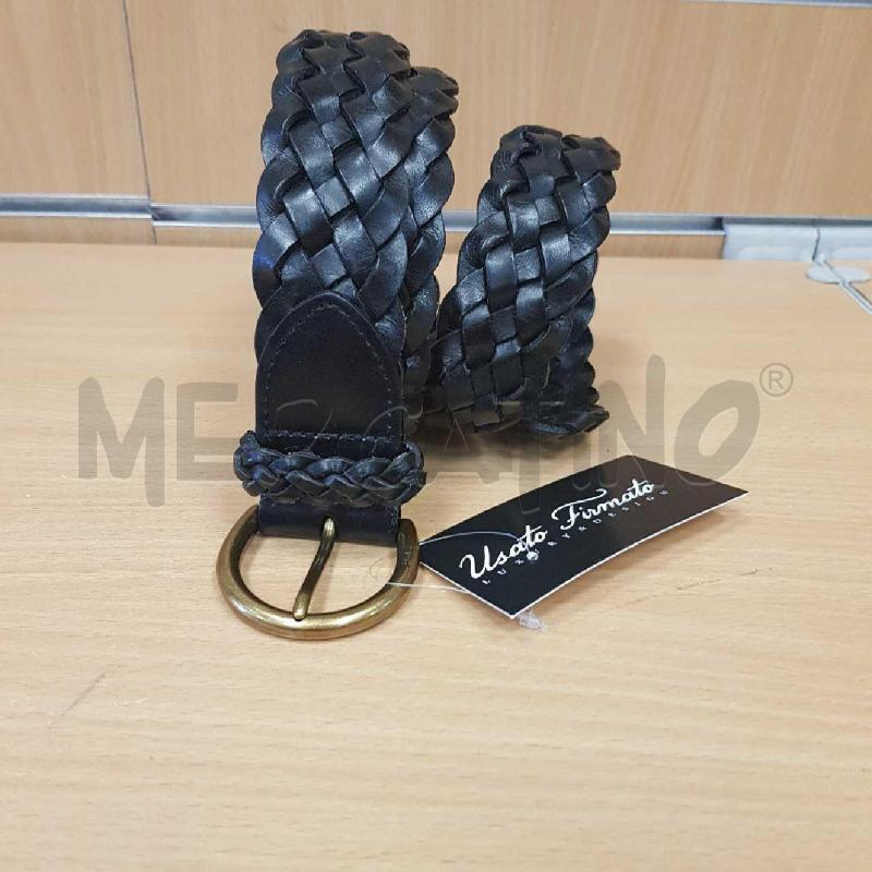 CINTURA DONNA RALPH LAUREN TRECCIA NERA   | Mercatino dell'Usato L'aquila - loc. vetoio 1