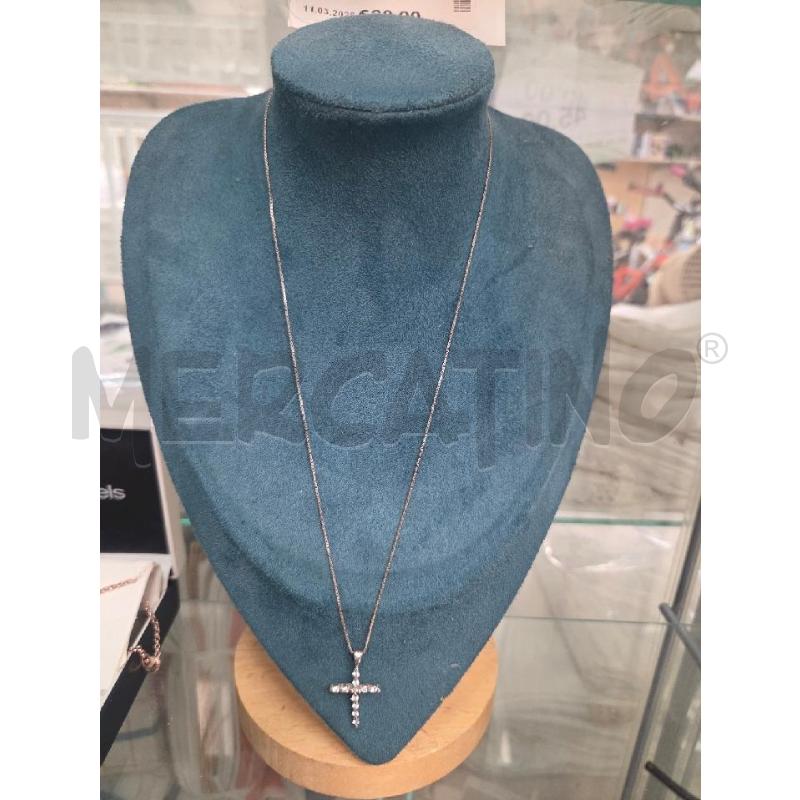 COLLANA ARG CROCEFISSO  CON STRASS  | Mercatino dell'Usato L'aquila - loc. vetoio 1