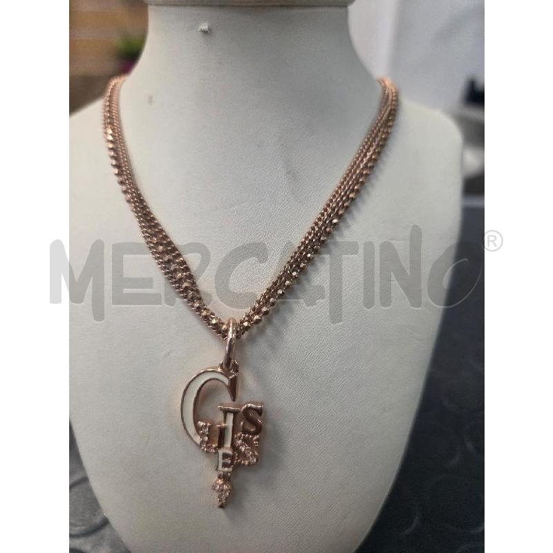 COLLANA GUESS ROSE' CIONDOLO G BIANCO   | Mercatino dell'Usato L'aquila - loc. vetoio 1