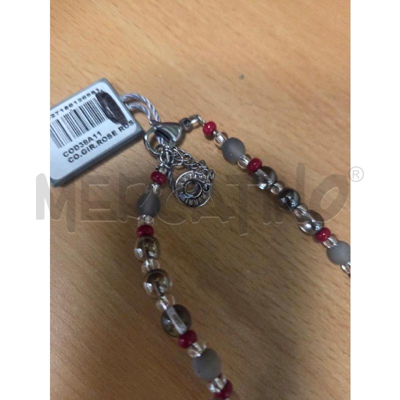 COLLANA MURRINA  ROSSA E TRASP   | Mercatino dell'Usato L'aquila - loc. vetoio 3