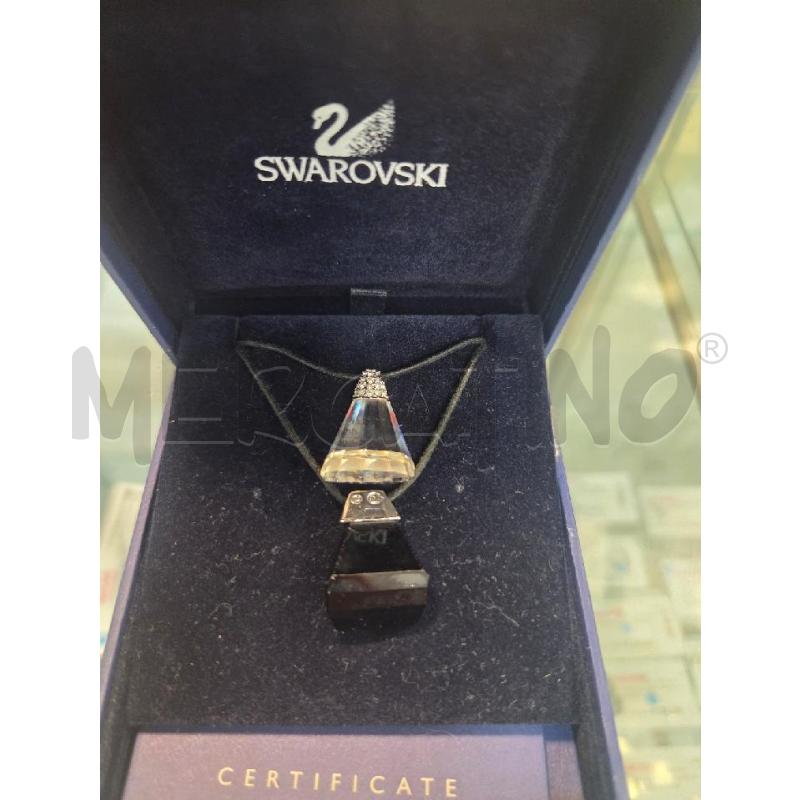 COLLANA SWAROVSKY COPPIA  CIONDOLO NERO E TRASP  | Mercatino dell'Usato L'aquila - loc. vetoio 1
