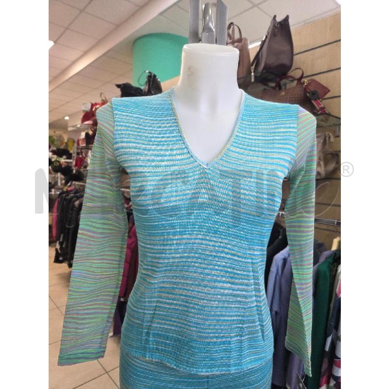 COMPLETO DONNA MISSONI CELESTE RIGHE GIALLINE INM EZZO | Mercatino dell'Usato L'aquila - loc. vetoio 2