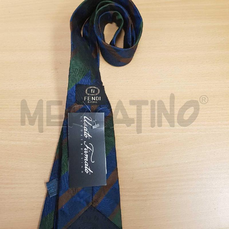 CRAVATTA FENDI VERDE BLU E MARORNE  | Mercatino dell'Usato L'aquila - loc. vetoio 2