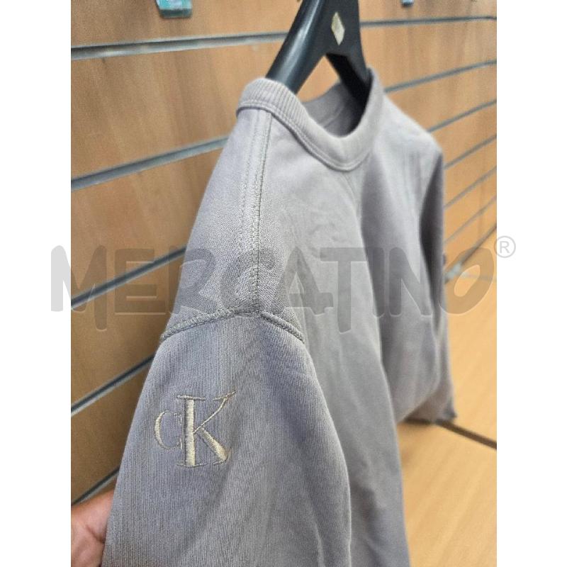 FELPA TORTORA CALVIN KLEIN JEANS CON STEMMA NERO BRACCIO | Mercatino dell'Usato L'aquila - loc. vetoio 3