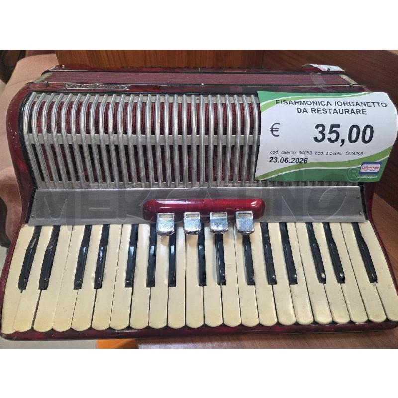 FISARMONICA /ORGANETTO DA RESTAURARE | Mercatino dell'Usato L'aquila - loc. vetoio 1