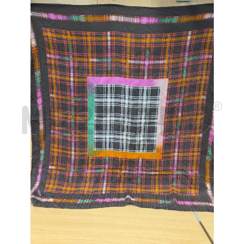 FOULARD MISSONI MARRONE  SCOZZESE  E ROSA SETA   | Mercatino dell'Usato L'aquila - loc. vetoio 1