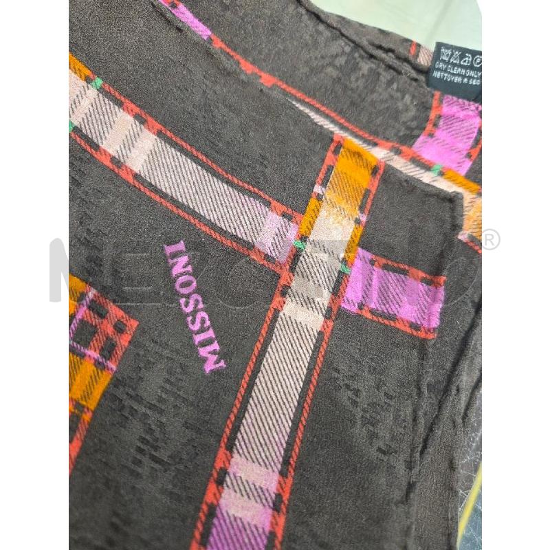 FOULARD MISSONI MARRONE  SCOZZESE  E ROSA SETA   | Mercatino dell'Usato L'aquila - loc. vetoio 3