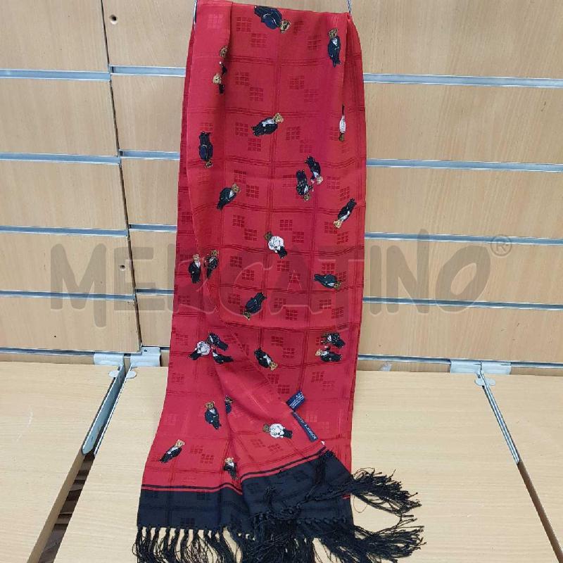 FOULARD SCIARPINA   RALPH  LAUREN  ROSSO  CON ORSETTI  | Mercatino dell'Usato L'aquila - loc. vetoio 1