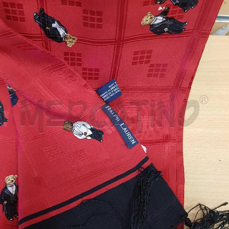 FOULARD SCIARPINA   RALPH  LAUREN  ROSSO  CON ORSETTI  | Mercatino dell'Usato L'aquila - loc. vetoio 2